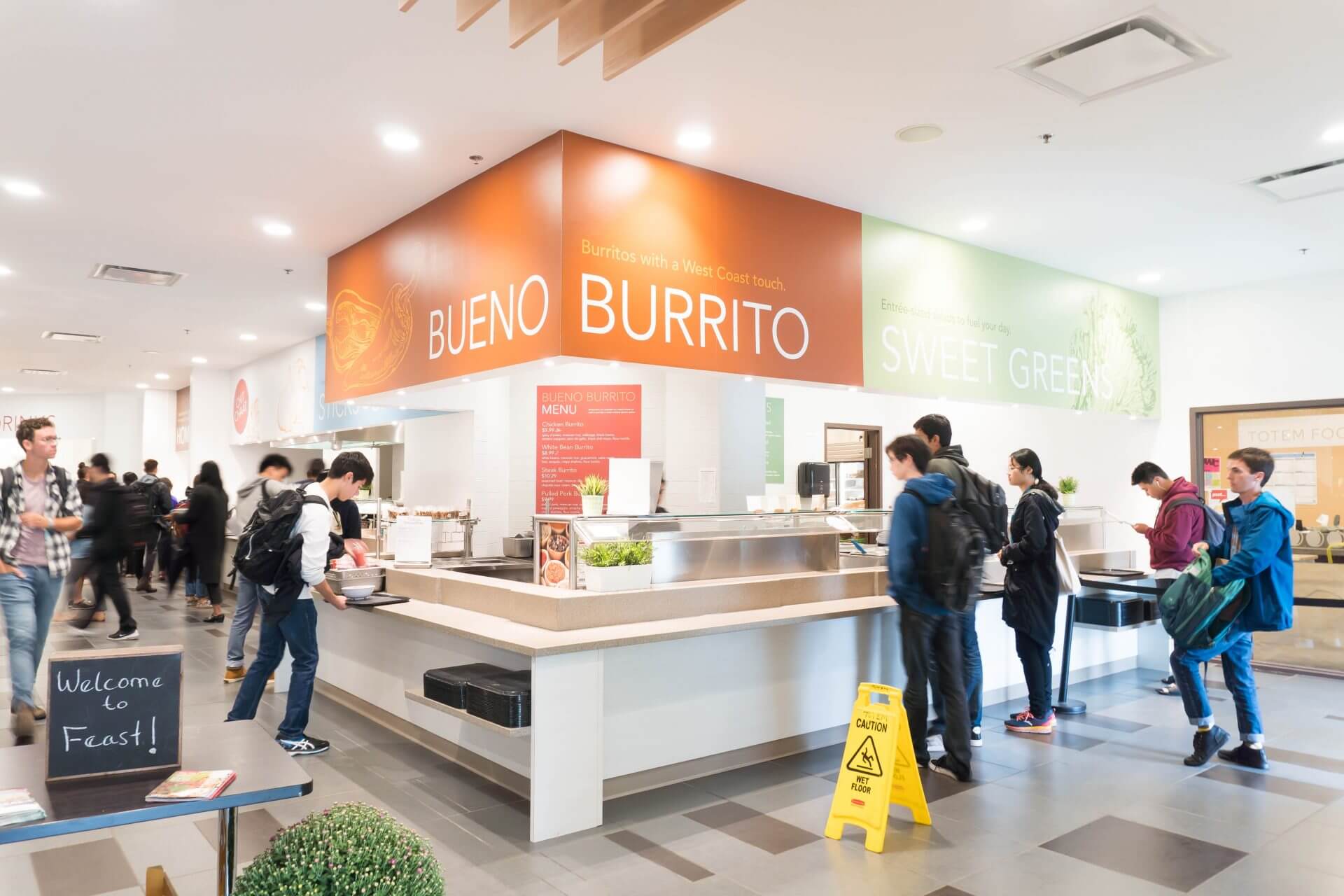 Bueno Burrito and Sweet Greens Stations