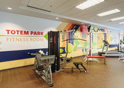 Residence x A&R Mural in Totem Park Fitness Room