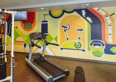 Residence x A&R Mural in Totem Park Fitness Room
